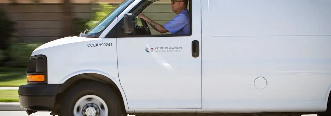KIC Refrigeration service vehicle serving Ferguson area